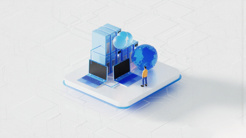 企业财务人员在电脑前处理ERP系统数据，背景是高效办公环境