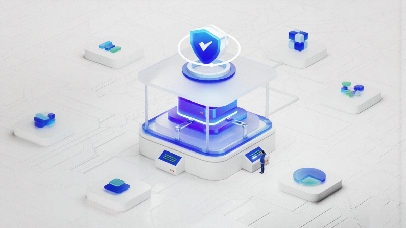 企业员工在办公桌前使用OA系统提交报销单，屏幕上显示汇联易费控系统界面，流程清晰，操作简洁